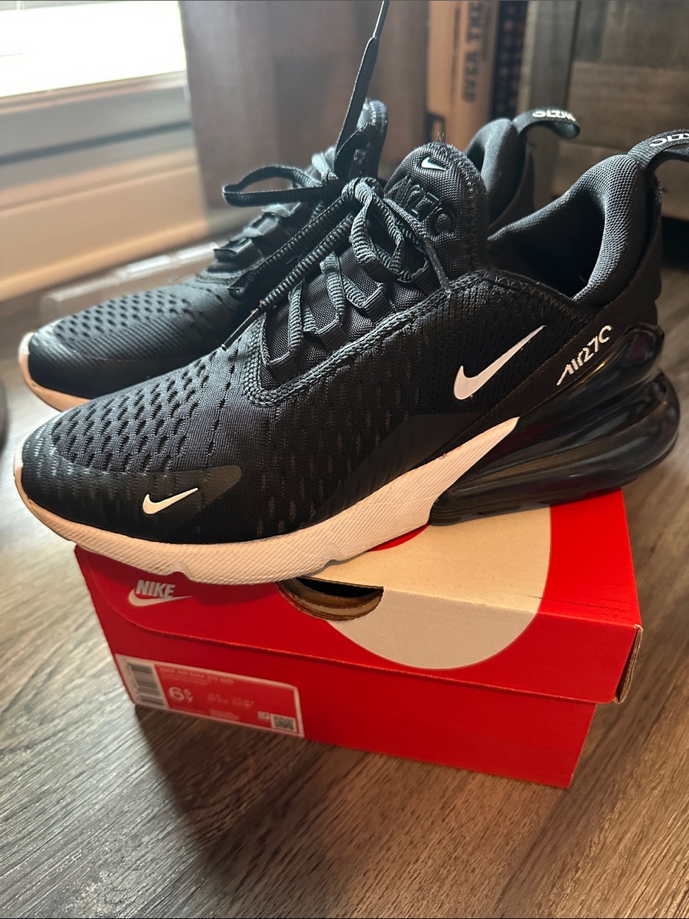 Nike Black White Air Max 270 React Sneakers